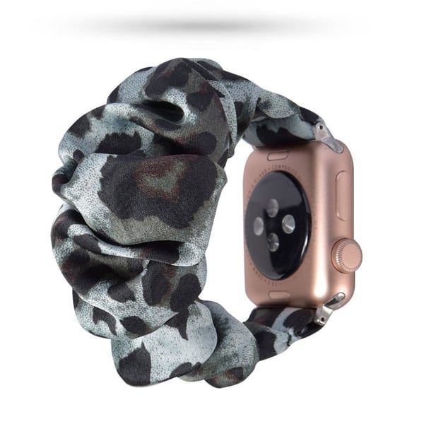 Apple Watch Series 5 44 mm klokkerem med kult tøymønster - Blå Leopard