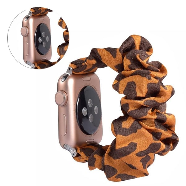 Apple Watch Series 5 40 mm klokkerem med kult tøymønster - Oransje Med Mønster Av Svarte Flekker