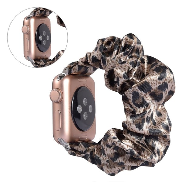 Apple Watch Series 5 40 mm klokkerem med kult tøymønster - Skinnende Leopardmønster