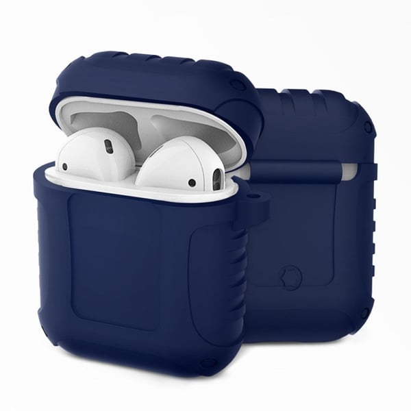 Airpods stødabsorberende silikone etui - Mørkeblå Airpods stødabsorberende silikone etui - Mørkeblå