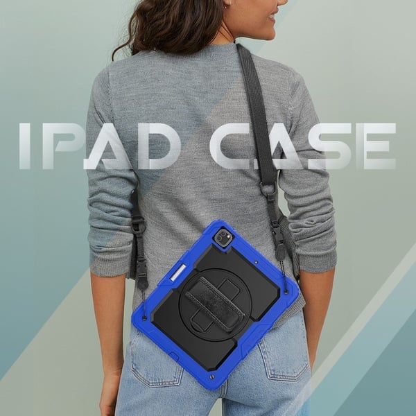 iPad Pro 12,9 tommer (2020) / (2018) 360-svingbart kombinasjonsetui - Blå