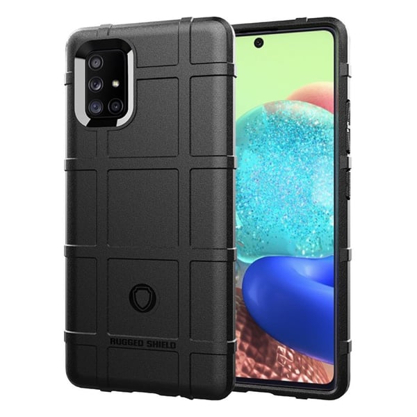 Rugged Shield kuoret - Samsung Galaxy A71 5G - Musta
