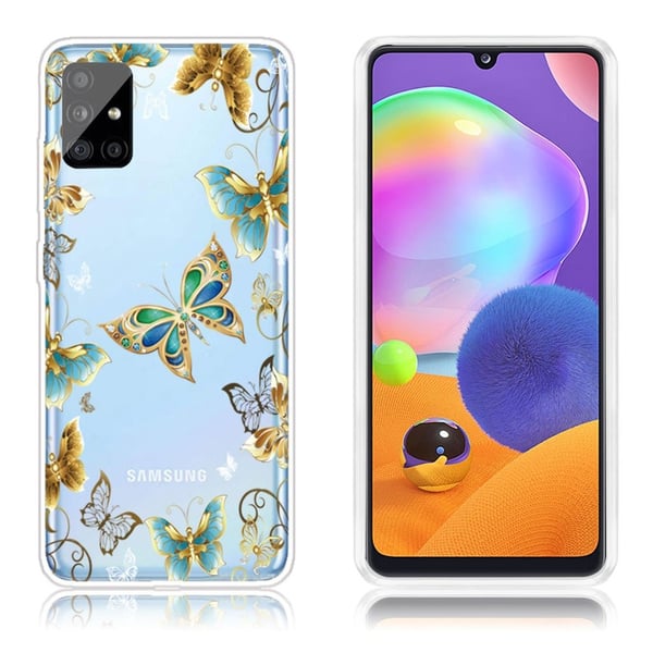 Butterfly läder Samsung Galaxy A31 fodral - Flerfärgad