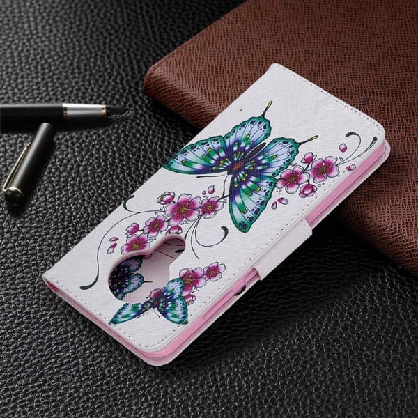 Wonderland Nokia 5.3 flip-etui - Sommerfugl Og Blomster