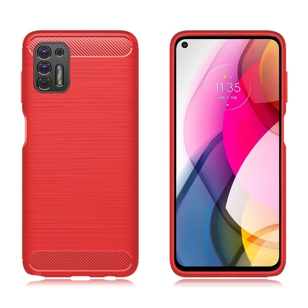 Carbon Flex Etui Motorola Moto G Stylus (2021) - Rød
