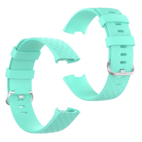 Fitbit Charge 3 / 4 slitesterkt klokkerem - Cyan