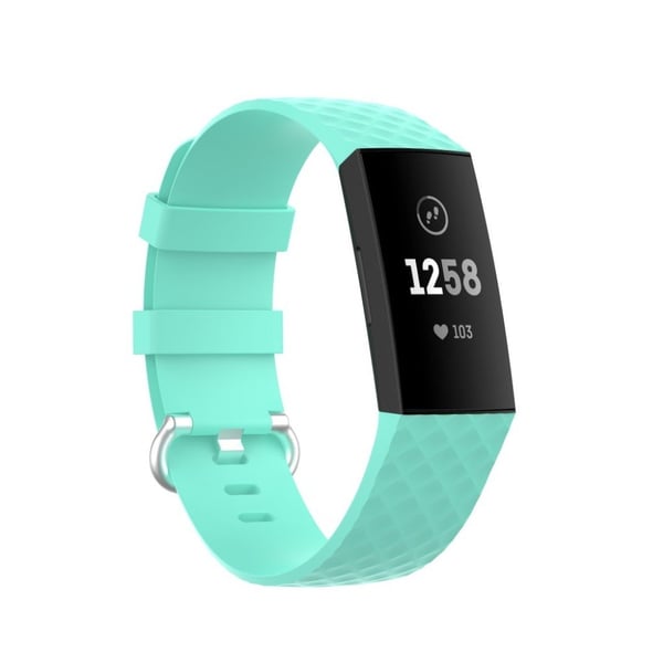 Fitbit Charge 3 / 4 slitesterkt klokkerem - Cyan