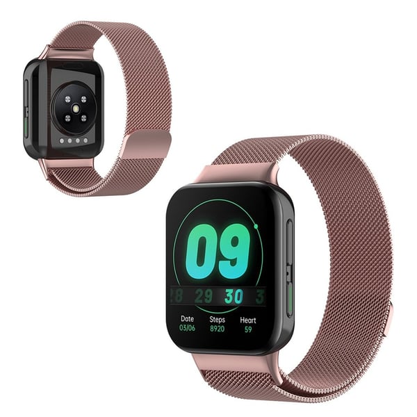 Oppo Watch (46 mm) urrem i rustfritt stål - Rosa Rose