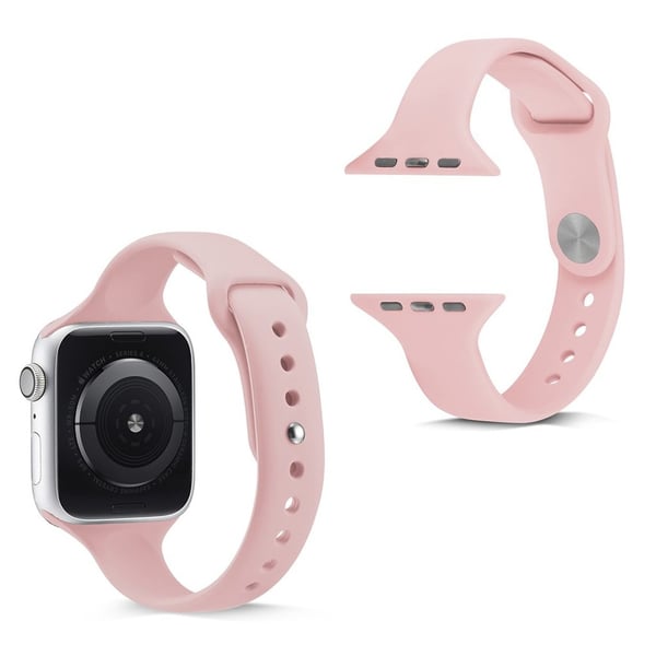 Apple Watch Series 5 44 mm smalt silikonarmbånd - Rosa