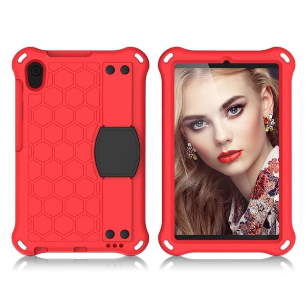 Huawei MediaPad M5 Lite 8-etui i honeycomb-stil - Rød / Svart