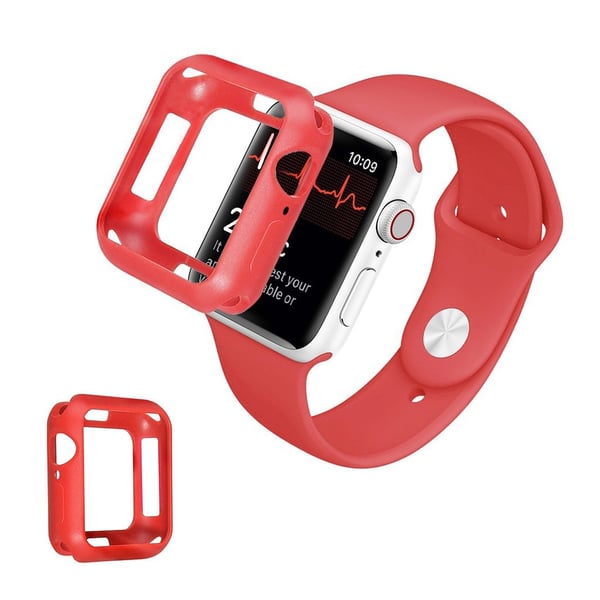 Apple Watch Series 3/2/1 42 mm slitesterk støtfangerramme - Rød