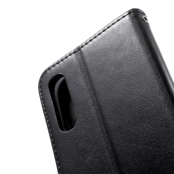 Samsung Galaxy A50 trykt sommerfugle læderetui - Sort