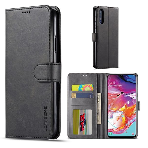 LC.IMEEKE Samsung Galaxy A50 Flip Etui - Sort