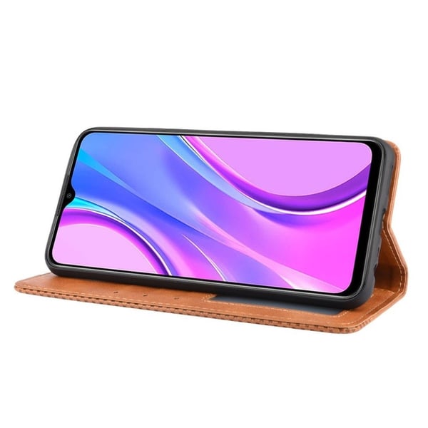Bofink Vintage Xiaomi Redmi 9 lærveske - Brun