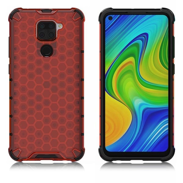 Bofink Honeycomb Xiaomi Redmi Note 9 deksel - Rød