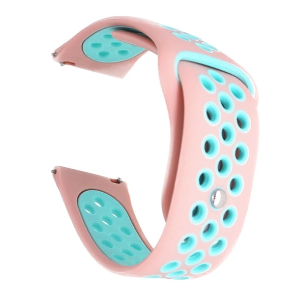 Samsung Galaxy Watch Active tofarvet silikone Urrem - Lyserød / Blå Samsung Galaxy Watch Active tofarvet silikone Urrem - Lyserød / Blå