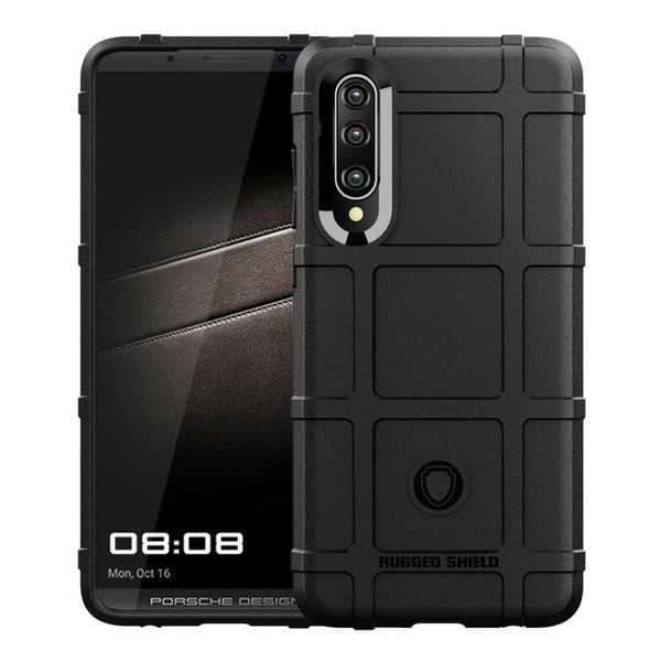 Huawei P30 Anti-Shock Rutemønster Tekstur Etui - Svart