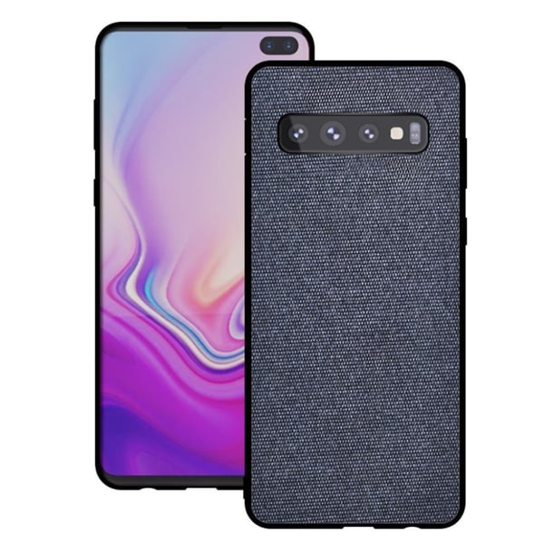 Samsung Galaxy S10 Plus kankaalla päällystetty kotelo - Sininen