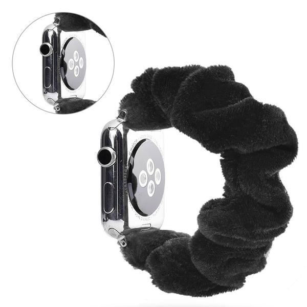 Apple Watch Series 5 44 mm mønsterklokkebånd i tøy - Svart