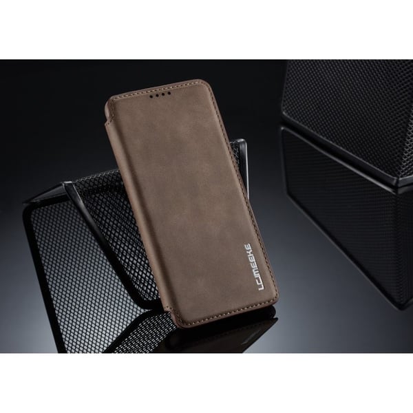 LC.IMEEKE Huawei P30 nahkainen suojakotelo - Kahvi