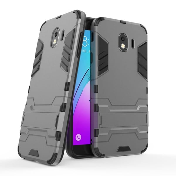 Cool Guard Samsung Galaxy J4 (2018) skal - Silver/Grå Cool Guard Samsung Galaxy J4 (2018) skal - Silver/Grå