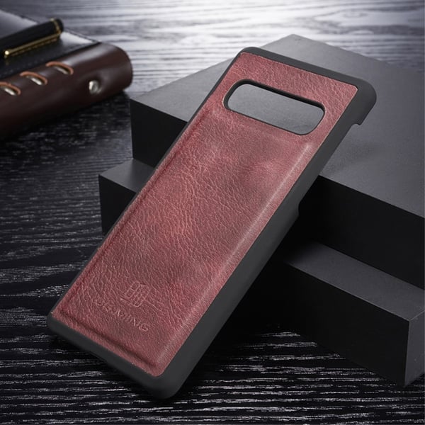 DG.MING Samsung Galaxy S10 2-i-1 split læderetui - Rød