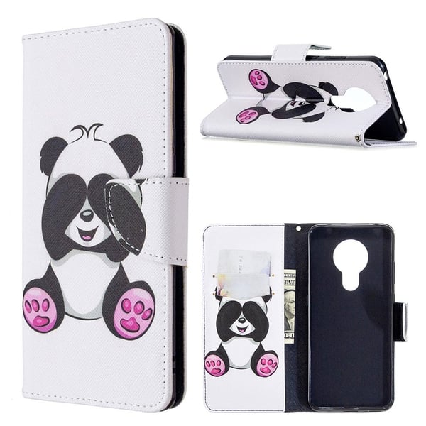 Wonderland Nokia 5.3 flip-etui - Søt Panda