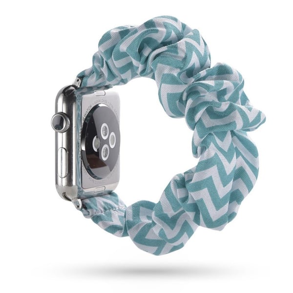 Apple Watch Series 5 44 mm klokkerem med tøymønster - Blå Bølgelinjer