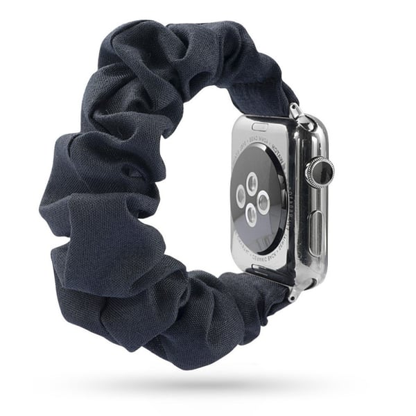 Apple Watch Series 5 44 mm klokkerem med tøymønster - Glatt Svart