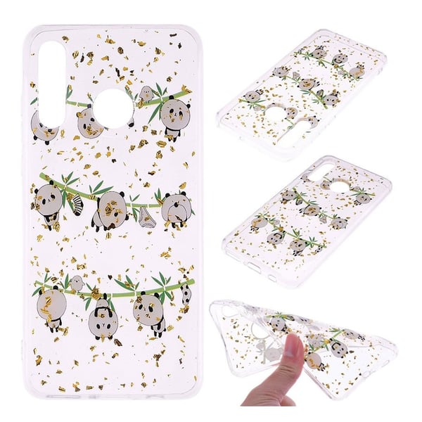 Huawei P30 Lite glimmer mønster cover - pandaer