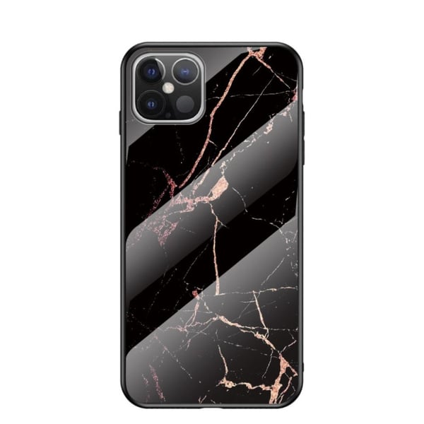 Fantasy Marble iPhone 12 Pro Max deksel - Svart / Gull
