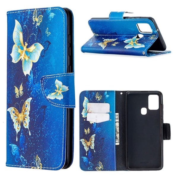 Wonderland Samsung Galaxy A21s veske - Gullsommerfugl