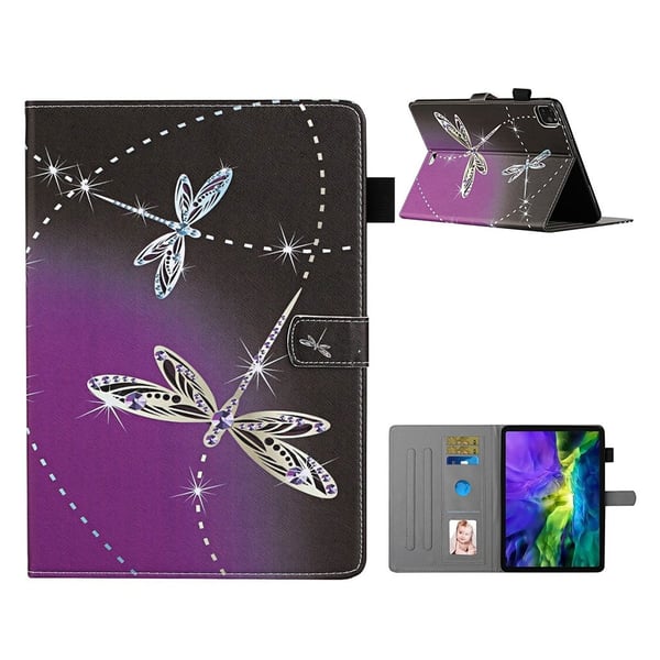 iPad Pro 11 tommer (2020) / (2018) skinnveske med levende mønsterutskrift - Øyenstikker iPad Pro 11 tommer (2020) / (2018) skinnveske med levende mønsterutskrift - Øyenstikker