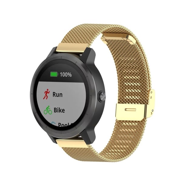Garmin Vivoactive 3 / Venu / Vivomove 3 / Forerunner 245 / 645 flekkfritt stålarmbånd - Gull