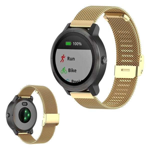 Garmin Vivoactive 3 / Venu / Vivomove 3 / Forerunner 245 / 645 staineless stål klockarmband - guld