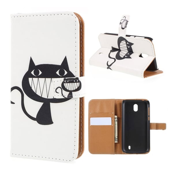 Nokia 1 Etui Med Mønster - Svart Katt Nokia 1 Etui Med Mønster - Svart Katt
