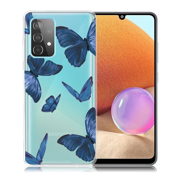 Deco Samsung Galaxy A32 Etui - Blå Sommerfugl