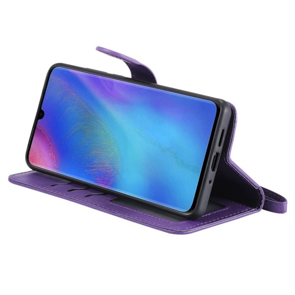 Huawei P30 Pro avtakbar 2-i-1 flipveske i lær - Lilla