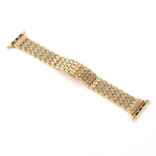 Apple Watch Series 5 44mm exquisite rhombus klockarmband - guld
