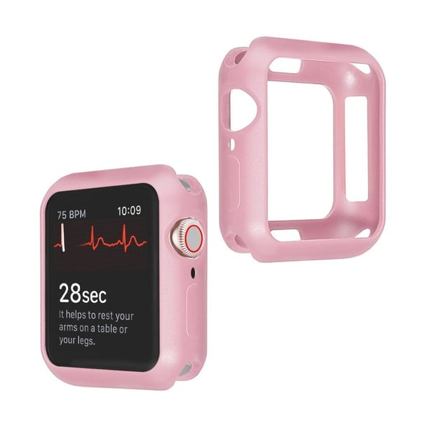 Apple Watch Series 3/2/1 42 mm slitesterk støtfangerramme - Rose Gull