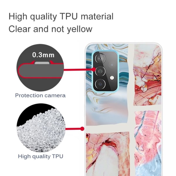 Marble Samsung Galaxy A52 5G Etui - Wavy Klinkekule Tile
