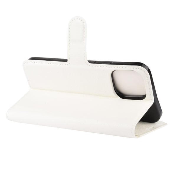Klassisk iPhone 12 Pro / iPhone 12 flip etui - Hvid