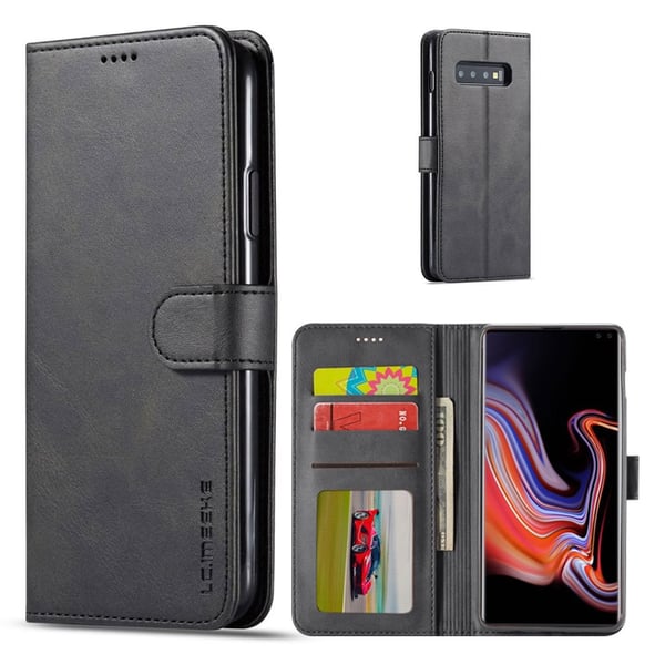 LC.IMEEKE Samsung Galaxy S10 Flip Etui - Sort