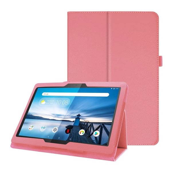 Lenovo Tab P10 litchi læderetui - Lyserød Lenovo Tab P10 litchi læderetui - Lyserød