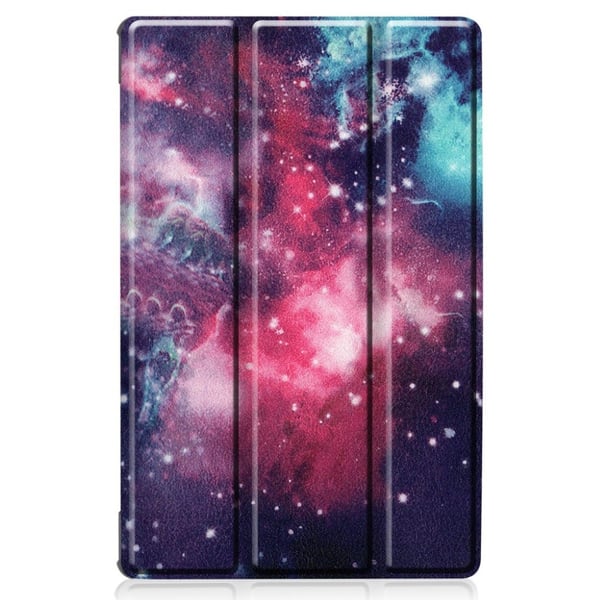 Lenovo Tab M10 FHD Plus Trippelt Mønster Lær Etui - Galaxy Mønster