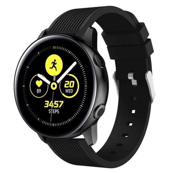 Samsung Galaxy Watch Active Stripe Silikon Klokkereim - Svart