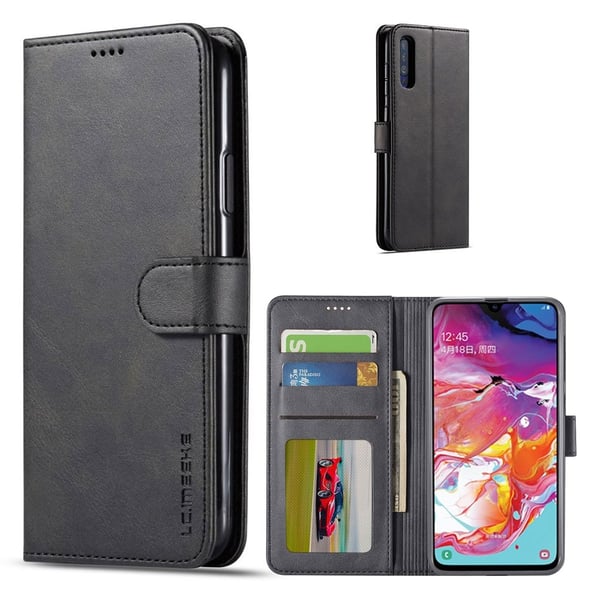 LC.IMEEKE Samsung Galaxy A70 Flip Etui - Sort