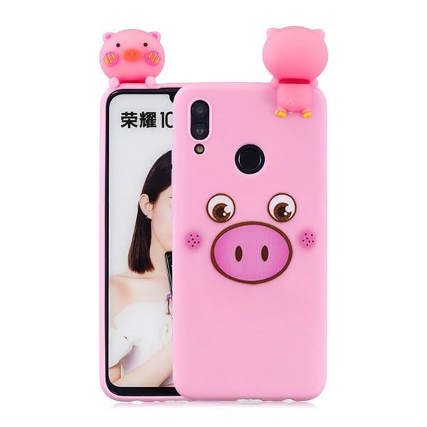 Huawei P Smart 2019 3D Djur Docka fodral - Gris