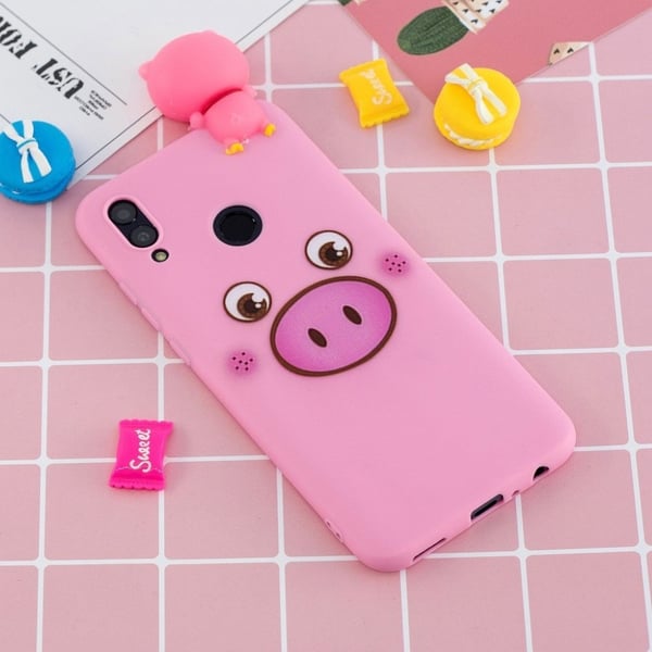 Huawei P Smart 2019 3D Djur Docka fodral - Gris