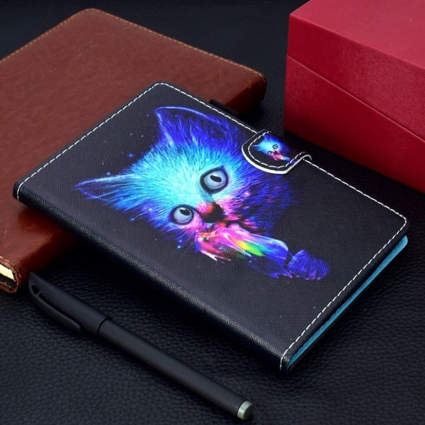 Lenovo Tab M10 Cool Mønster Lær Flippetui - Katt